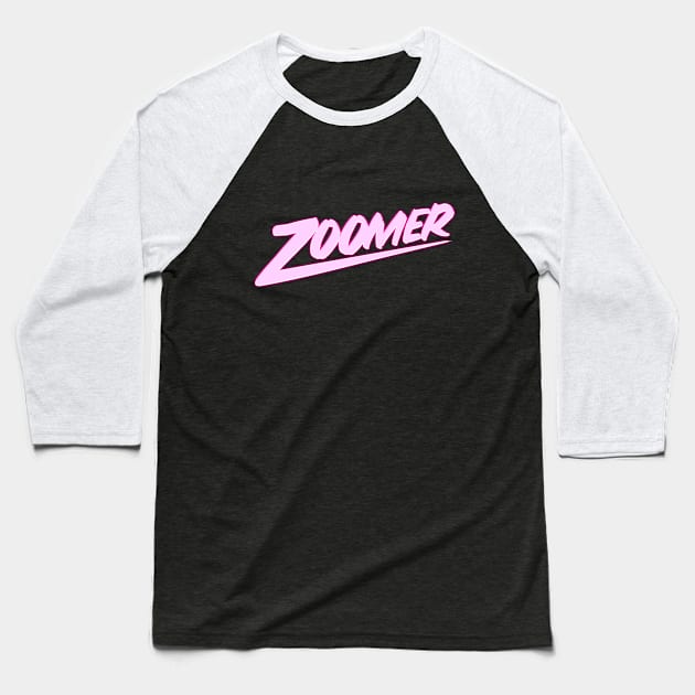 Zoomer Neon Pink Baseball T-Shirt by ivanomatt147